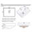 KARAMAG 16" White Porcelain Drop In Bathroom Sink Rectangular Semi-Recessed Vanity Sink With Overflow For Modern Bathroom