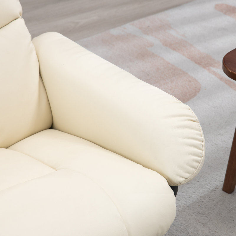 Fauteuil inclinable avec repose-pieds, fauteuil inclinable électrique en similicuir avec 10 points de vibration et 5 modes de massage, fauteuil inclinable avec base pivotante en bois, télécommande et poche latérale, gris