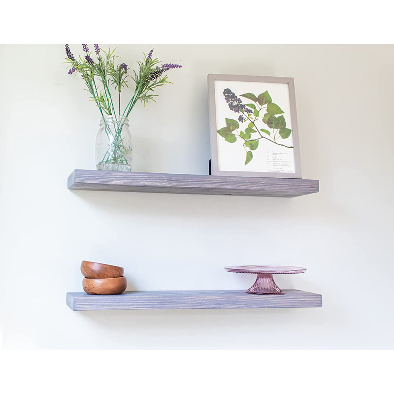 2 Piece Pine Floating Shelf