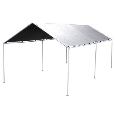 Original 10ft 8in x 20ft Steel Frame Carport Canopy with 6 Legs