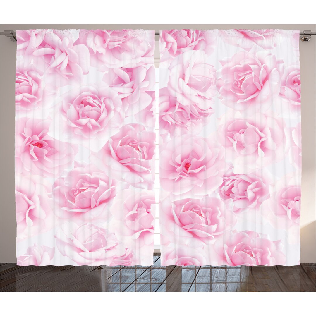 Rustikaler Vorhang, Blumengarten Victorian, Rose, Soft Pink