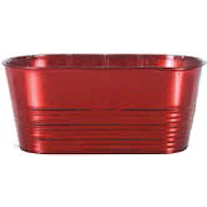 Pot de fleurs en métal Mauro, H 4,25 po x l 9,75 po x P 5,125 po