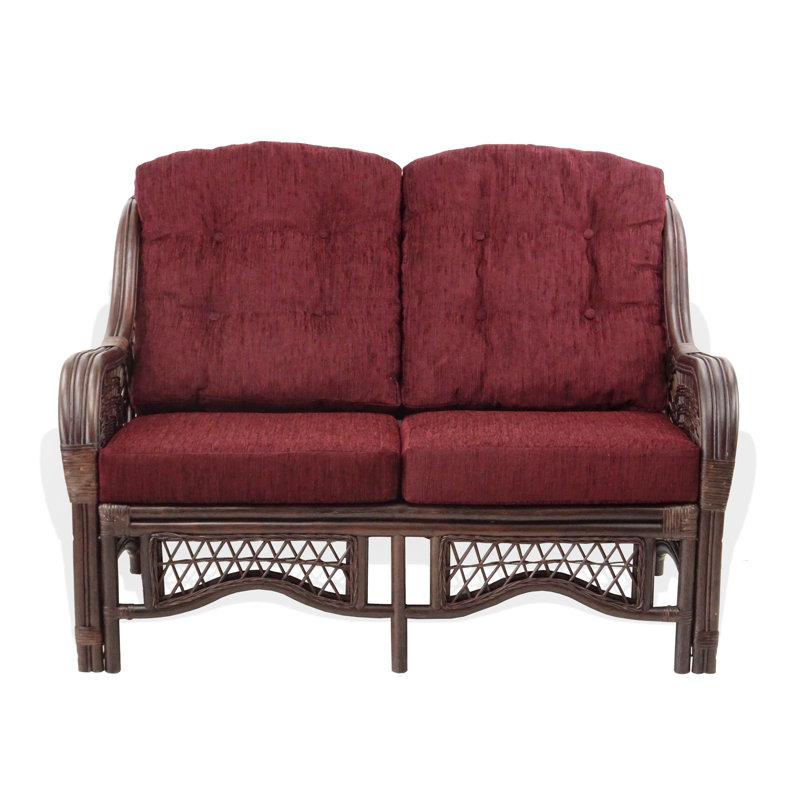 48'' Wide Loveseat with Cushions, Dark Brown
