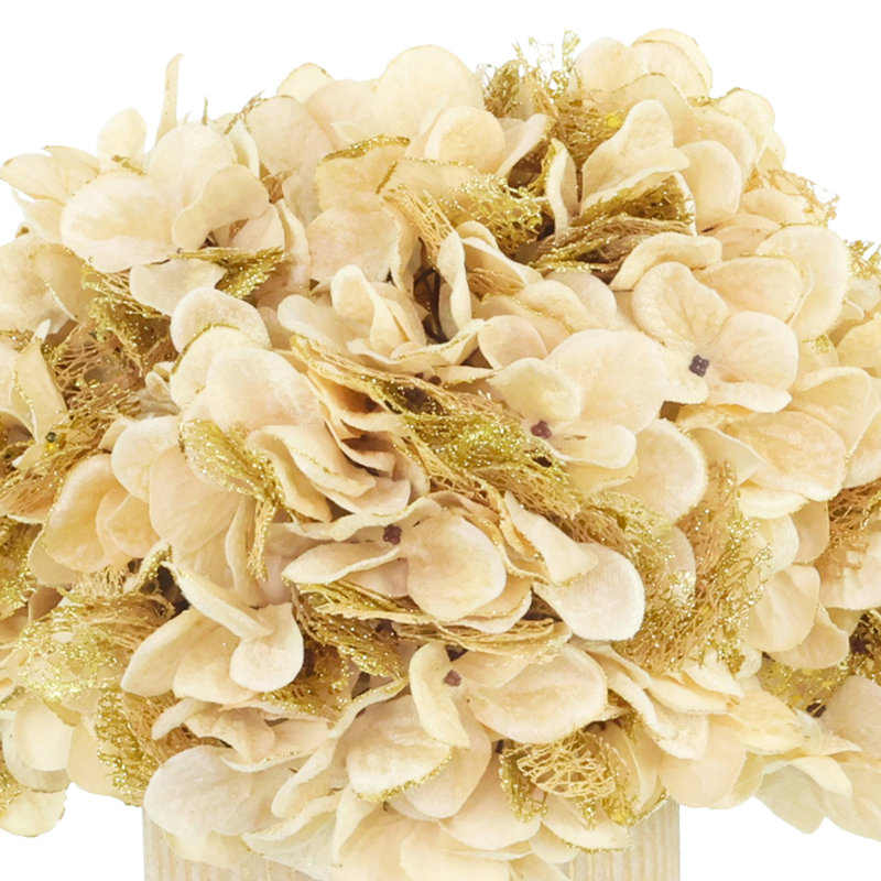 Maril Faux Floral in Vase, Cream;Gold