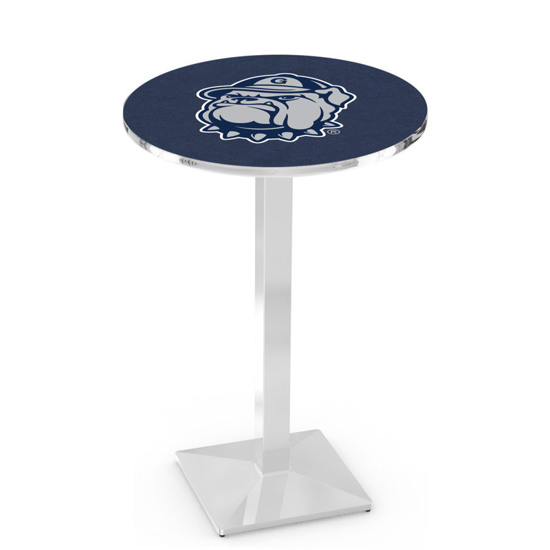 Round Metal Base Dining Table, Chrome, Georgetown University
