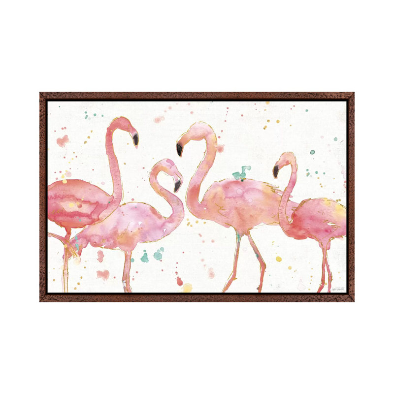 Flamingo Fever I 1 Piece Wall Art, 66.04 cm H x 45.72 cm W, Classic Wood Floater Framed