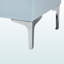 Repose-pieds avec rangement en velours bleu Loft, H 17,3 po x l 35,2 po x P 17,41 po