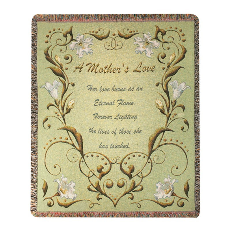 Jeté de tapisserie à tissage manuel A Mother's Love - 50 po x 60 po