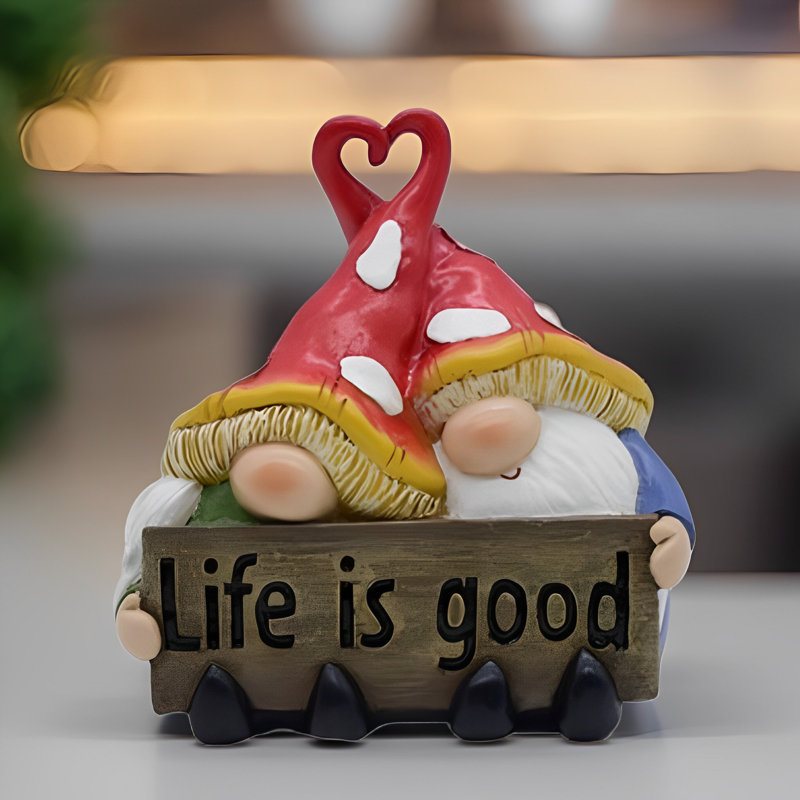 Figurine 5,5 "H Gnome Couple