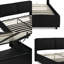 Grand lit plateforme tapissier hydraulique avec tête de lit intégrée, structure de lit moderne en tissu chenille, aucun sommier nécessaire-2030536140-2030536143