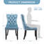 Ensemble de 4 chaises de salle à manger haut de gamme rembourrées en velours capitonné-596544097-596544099