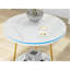 Table de bout ronde 18,7 po en faux marbre 18,7 po