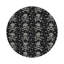 Petits sous-verres ronds en cuir vegan noir Crossbones