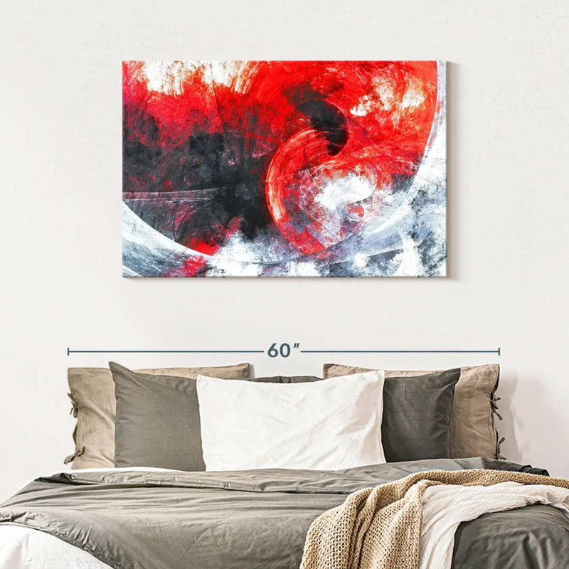 Avery Red Whirlpool Abstract, 30" H x 45" W