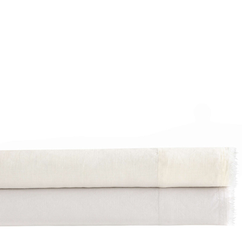 Faye Linen Duvet Cover, King Duvet Cover, Dove White