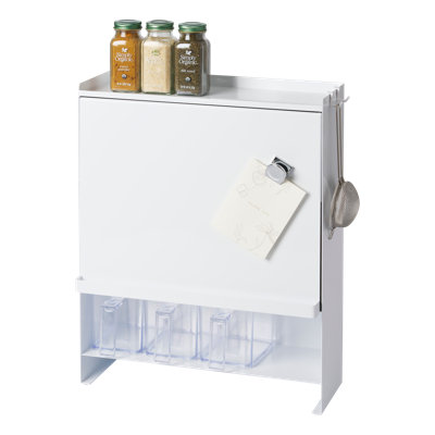 Support à épices dissimulable Yamazaki Home, acier