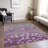 Machine Washable Indoor/Outdoor Xhevrie Purple Rug-271967375