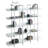 5 Tier Bookcase Home Office Open Bookshelf, Vintage Industrial Style Shelf With Metal Frame, MDF Board-79204196