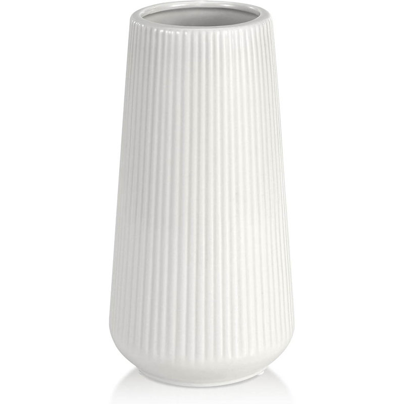 Ceramic Table Vase, White