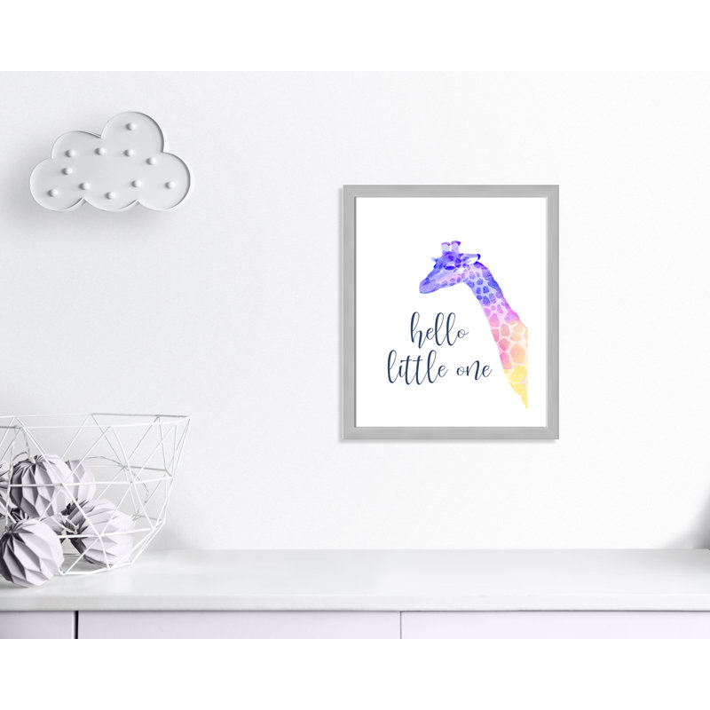 Hello Little One, art encadré, H 26,5 po x l 22,5 po x P 0,63 po, Cadre argenté