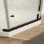 Cabine de douche pivotante noire mat avec verre - 34,75 po X 72 po pour salle de bain trempé-121585631