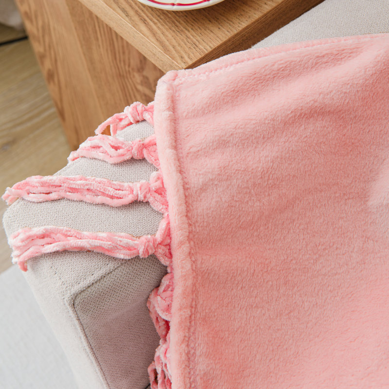 Plain Weave / Muslin Throw Blanket, Pink