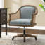 Xaver Swivel Barrel Task Chair with Rattan Arms-644496969