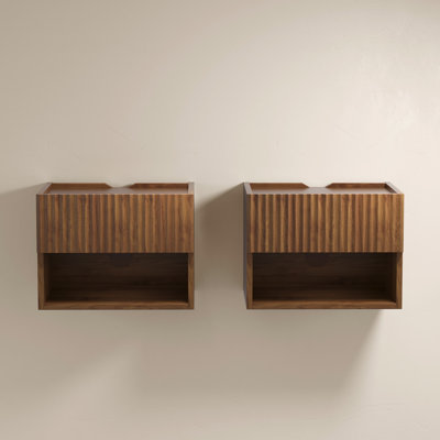 Floating Fluted Nightstands