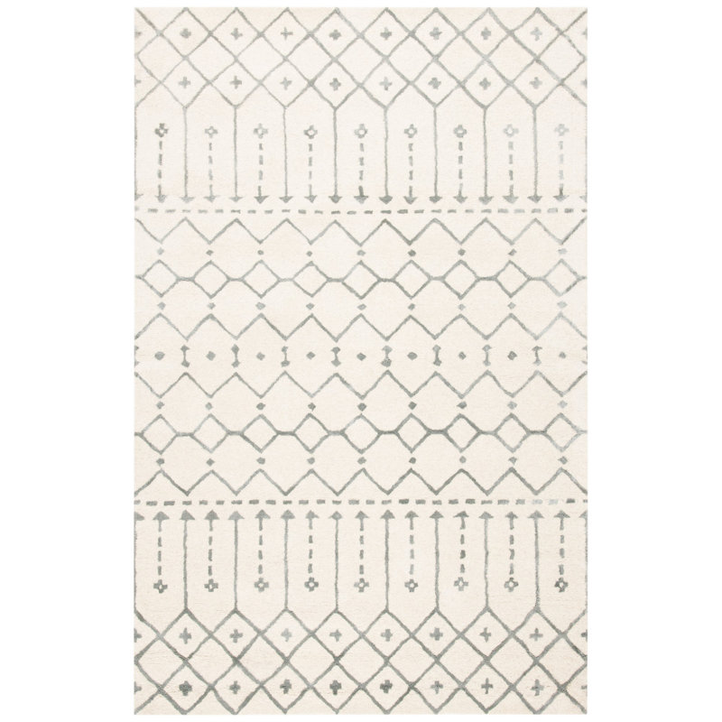 Tapis en laine touffeté à la main Griffiths, Rectangle 5 pi x 8 pi