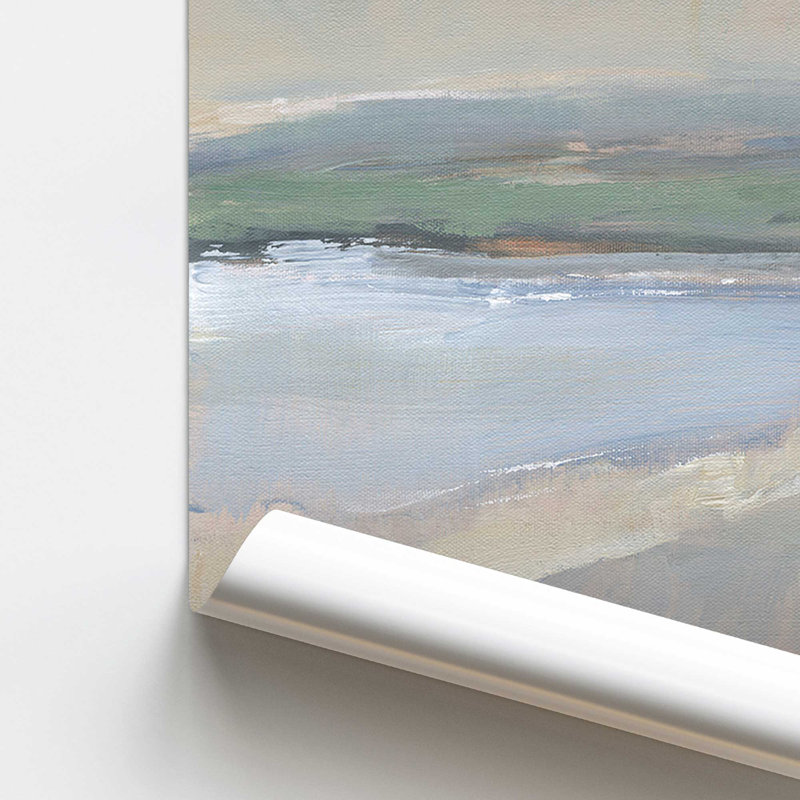 Hazy Beach at Dawn, ensemble de 2 impressions dans un cadre, Papier, H 11 po x l 28 po x P 0,1 po