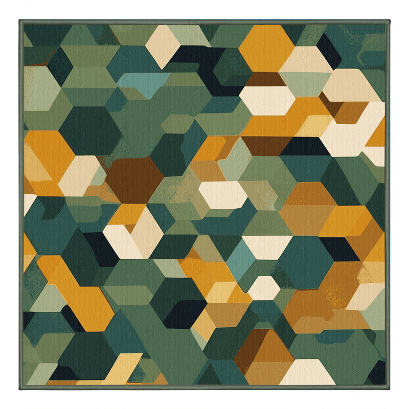Earth Motif Matrix Rug, Rectangle 5' x 8'
