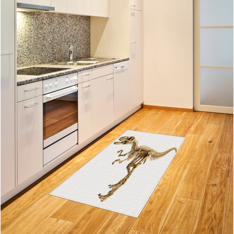 Dinosaur High Density Long Fiber Poly Threads Decorative Area Rug Carpet, Rectangle 4' x 5'8"