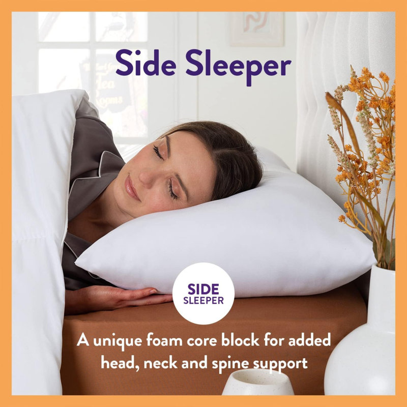Pillows 2 Pack - Super Support Firm Side Sleeper Bed Pillows