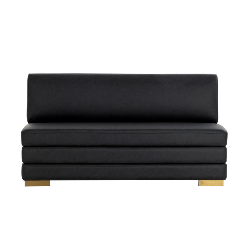 Radcliff Upholstered Dining Bench, Bravo Black