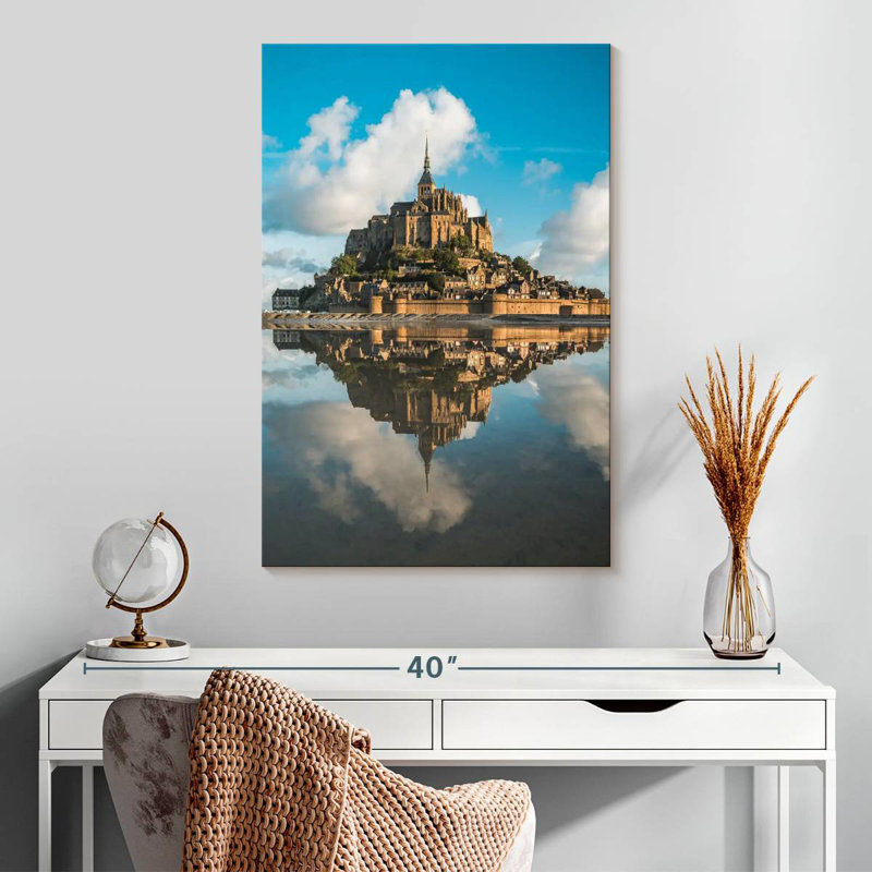 Adella Mont Saint Michel Reflection, 30" H x 20" W