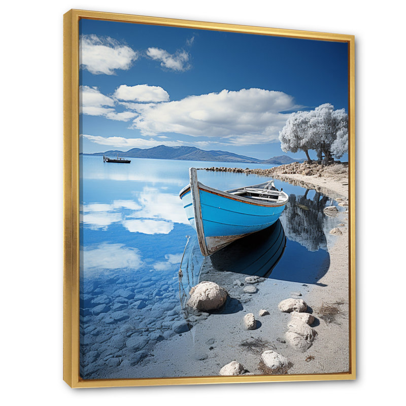 Gardunio Coastal Reflections I, Cadre flottant doré, H 32 po x l 24 po x P 1 po
