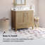 Meuble-lavabo simple OVE Decors Kansas de 36 po au fini bleu minuit