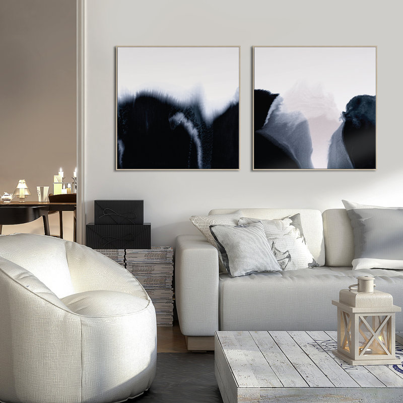 Scapes 14 by Chalie MacRae - Painting on Canvas, 61cm H x 61cm W, Timber Floater Framed