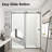 60'' - W x 76'' H Single Added Door Frameless Shower Door with
