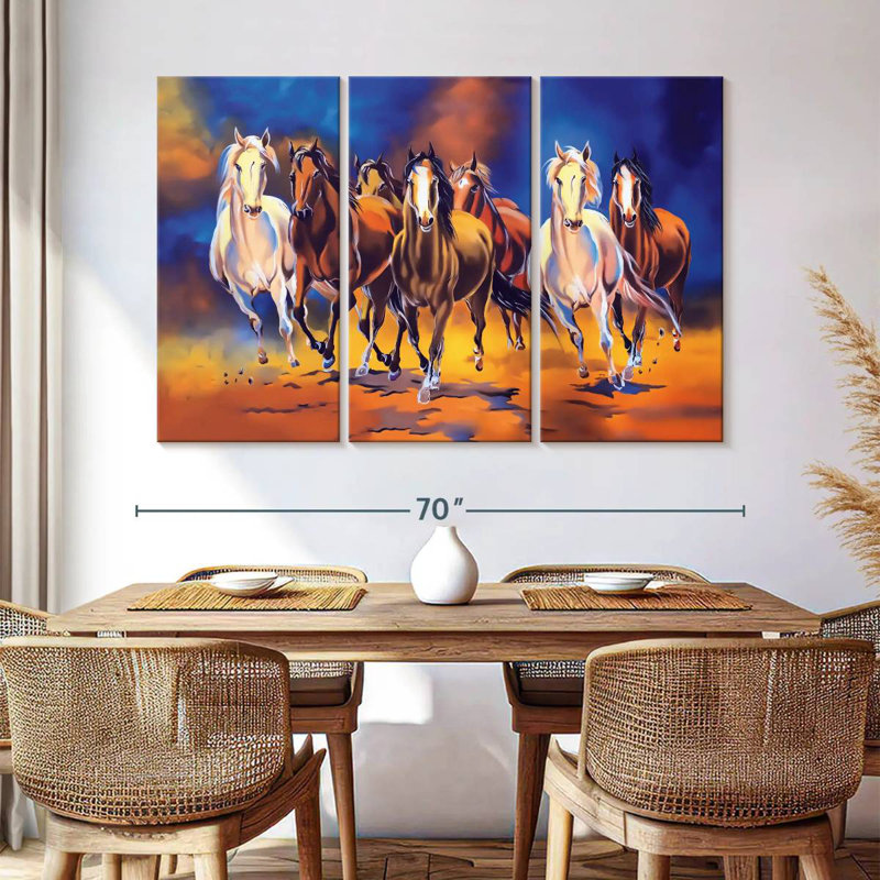Vaastu Horses, 42" H x 65" W