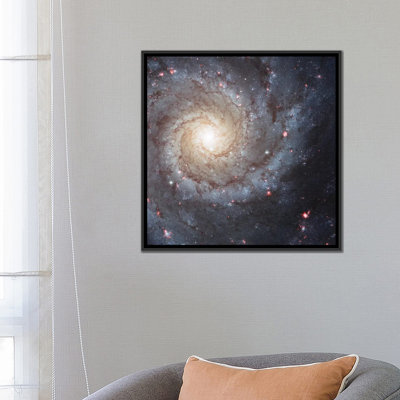 « radiateing hydrogène clouds, messier 74 (the phantom galaxy) », impression sur toile