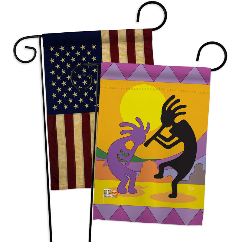 Ensemble de drapeaux de jardin Kokopelli