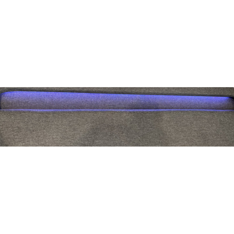 Newville Upholstered Bed, Single (3'), Dark Grey