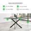 Chanden Luxury Marble Effect Glass 6 Seater Dining Table - Modern Statement Design-1990899112-1996146594