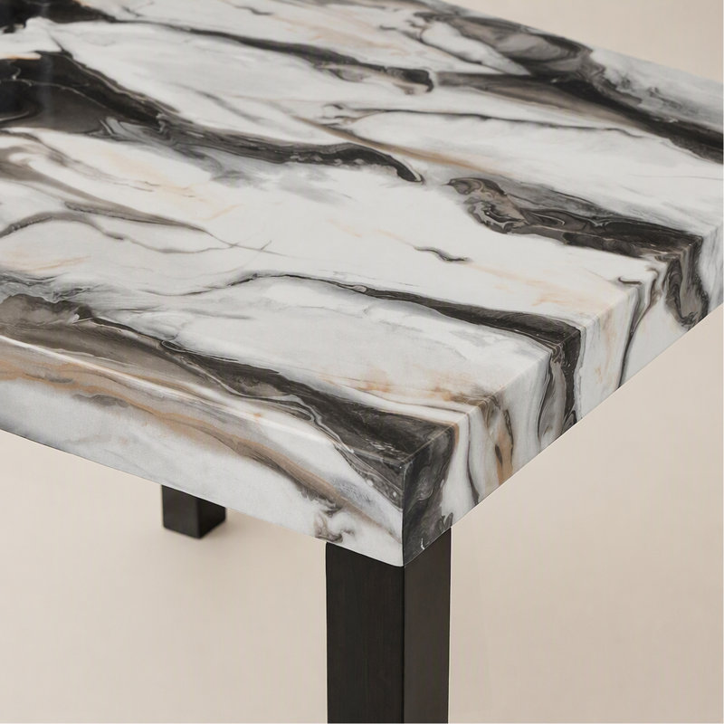 Modern Faux Marble Counter Height Dining Table