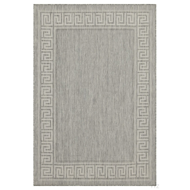 Sunshine GC_HAR2003 Silver 5 Ft. 3 In. X 7 Ft. 3 In. Indoor/Outdoor Area Rug, Rectangle 5'3" x 7'3"