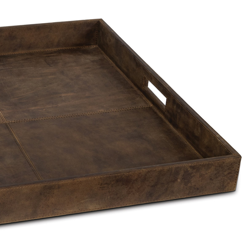 Derby Square Decorative Tray, Brown