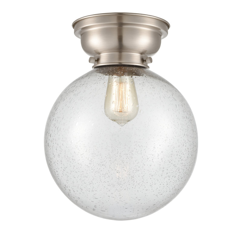 Plafonnier encastré 1 lumière Chippewa, Nickel satiné brossé, Grainé, Ampoule DEL 6 watts Vinage