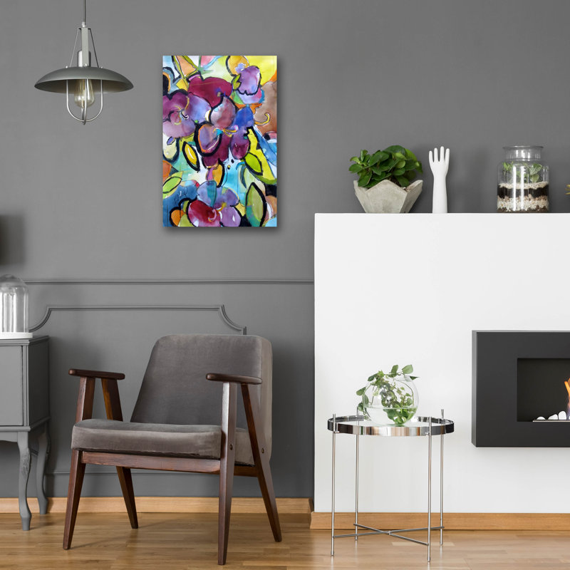 «Winter Purple» par Emily Weil, art mural en verre acrylique, H 24 po x l 16 po x P 0,2 po