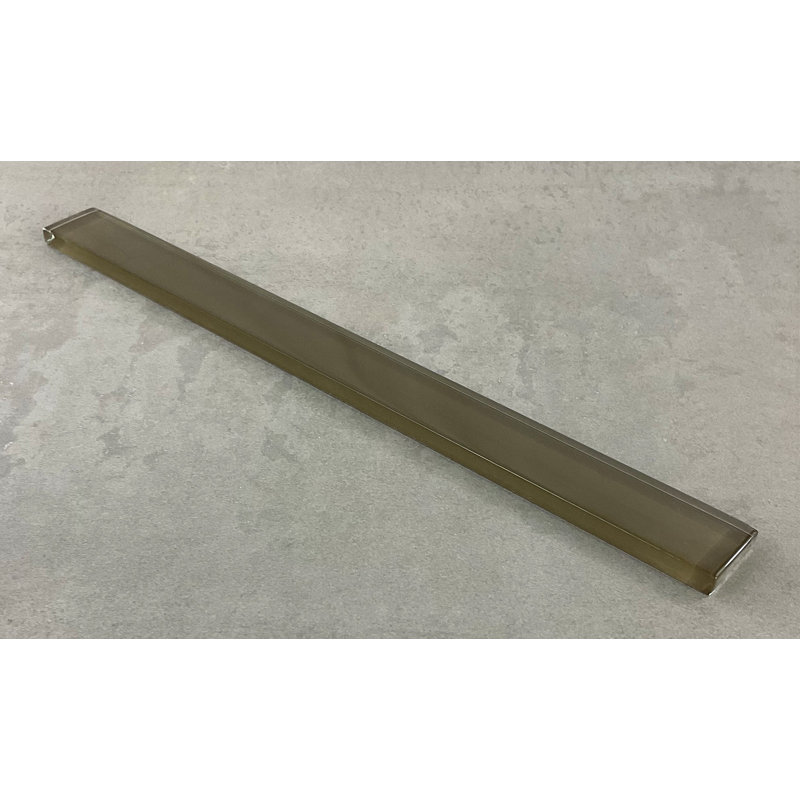 11.75'' L x 1'' W Glass Tile Trim, Chocolate